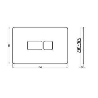 Клавиша смыва ArtCeram А16 704.000.05 белая